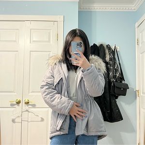 NWOT H&M Blue/Gray Jacket with Hood